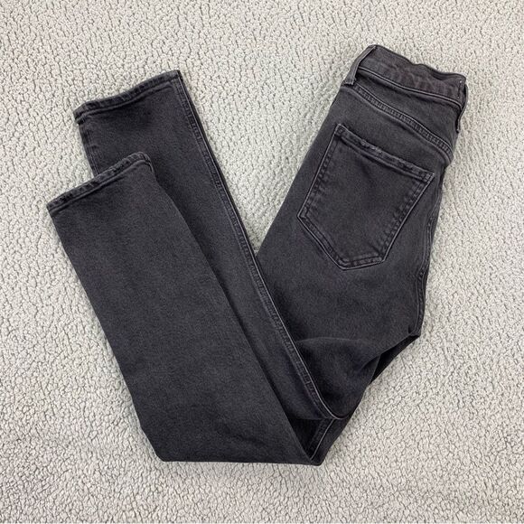 AGOLDE Women's Riley High Rise Straight Crop Button Fly Jeans  |   Size:  24 - Picture 6 of 14